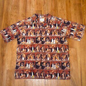 Vintage Reyn Spooner Guy Buffet Martini Egyptian Cotton Button Up‎ Shirt Sz XL